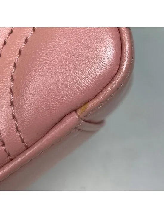 Gucci GG Marmont 2-Way Chain Shoulder Bag Double Leather Pink - Picture 4 of 9